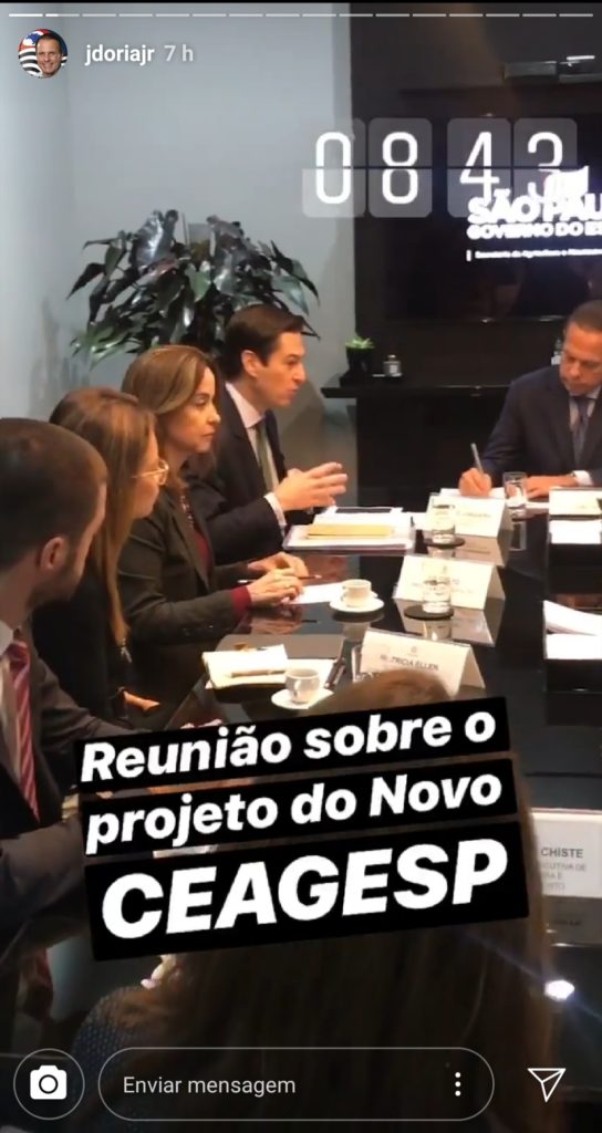 Ex-prefeito de São Paulo e atual governador do Estado, João Doria posta vários Stories todos os dias, com trechos curtos ou até boomerangs de suas agendas para informar o público