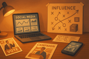 Marketing político é estratégia, influência e narrativa bem construída.