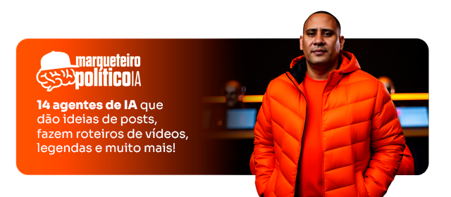 Robô marqueteiro político, oito agentes de IA para automatizar o seu marketing político