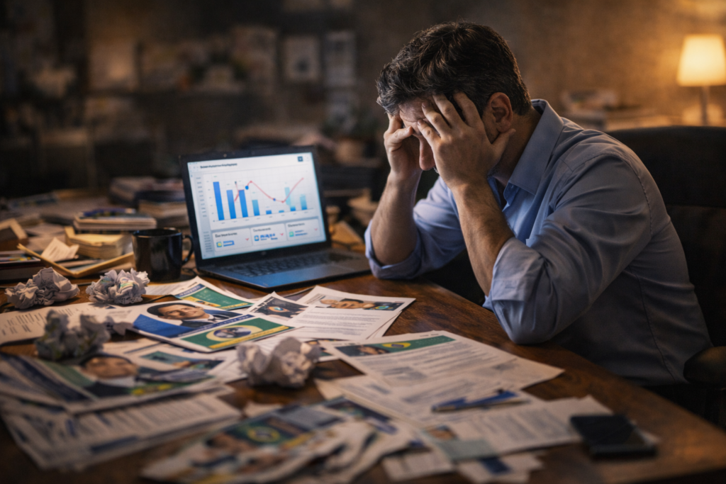 Erros estratégicos no marketing político podem custar uma eleição.