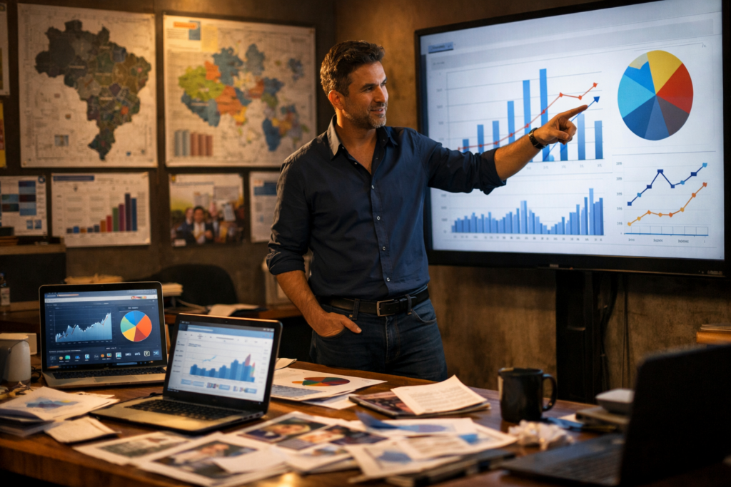 Estratégia de marketing político em campanha eleitoral brasileira.